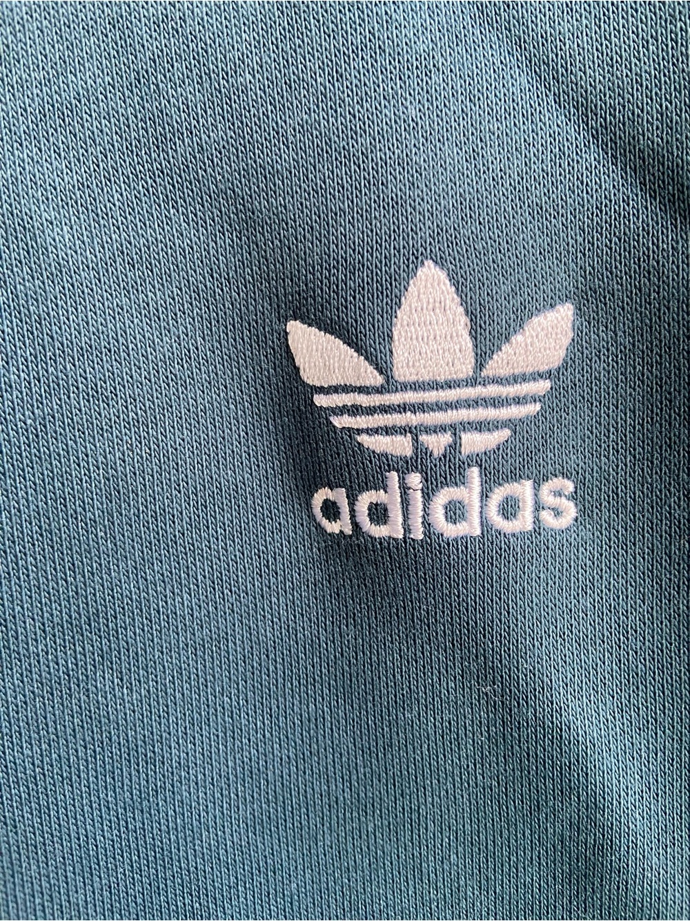 NWT - Adidas Men's Arctic Night Teal Hoodie Sweatshirt - Trefoil Logo - Large - Picture 7 of 14
